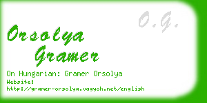 orsolya gramer business card